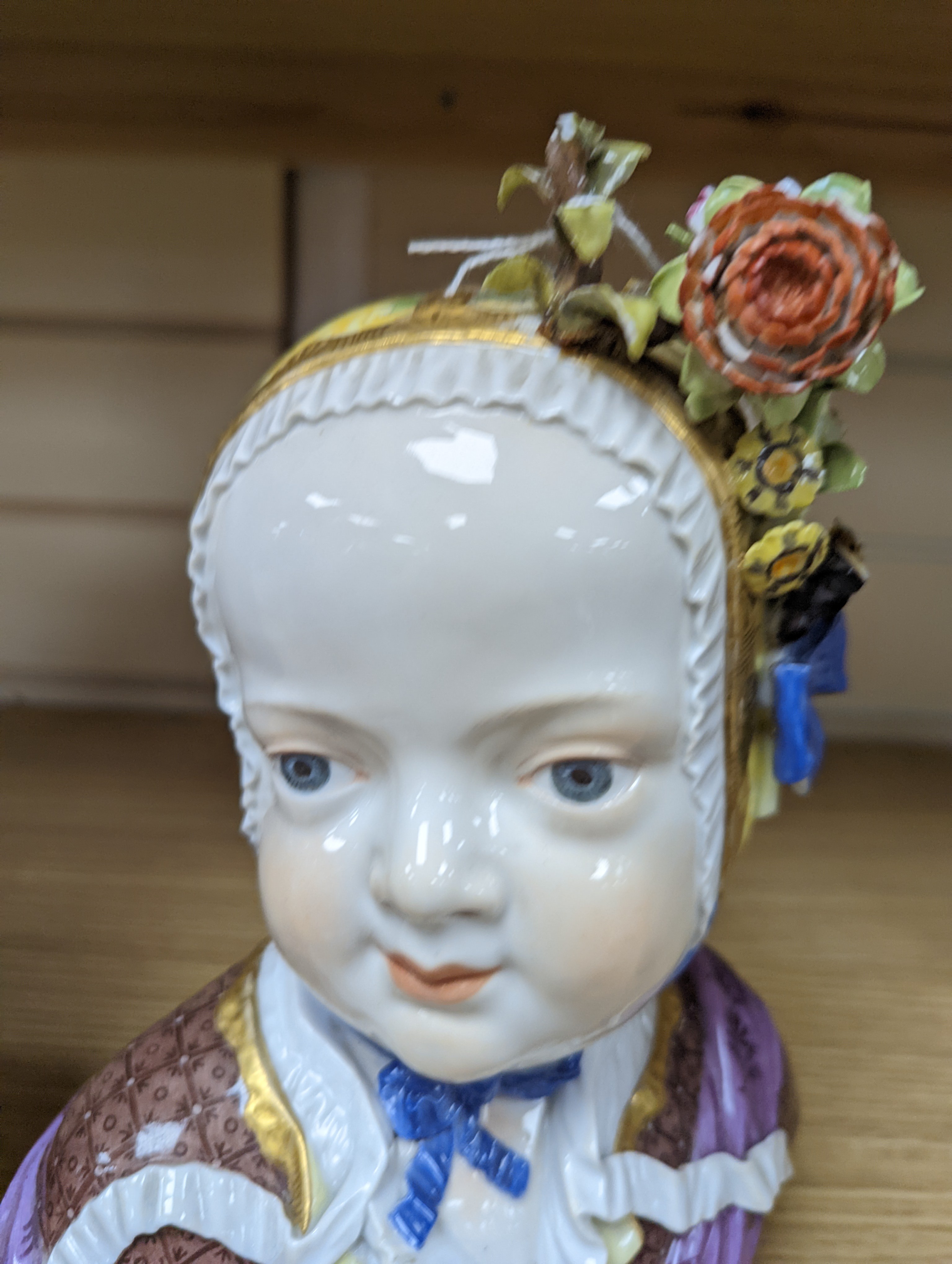 A Meissen porcelain bust of a Bourbon princess, late 19th century, 25cm